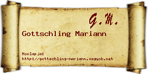 Gottschling Mariann névjegykártya